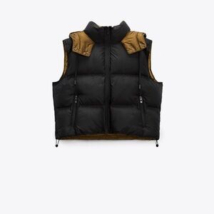 Zara hooded puffer vest